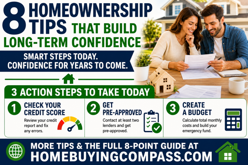 First-time home buyer reviewing mortgage documents with growing confidenc