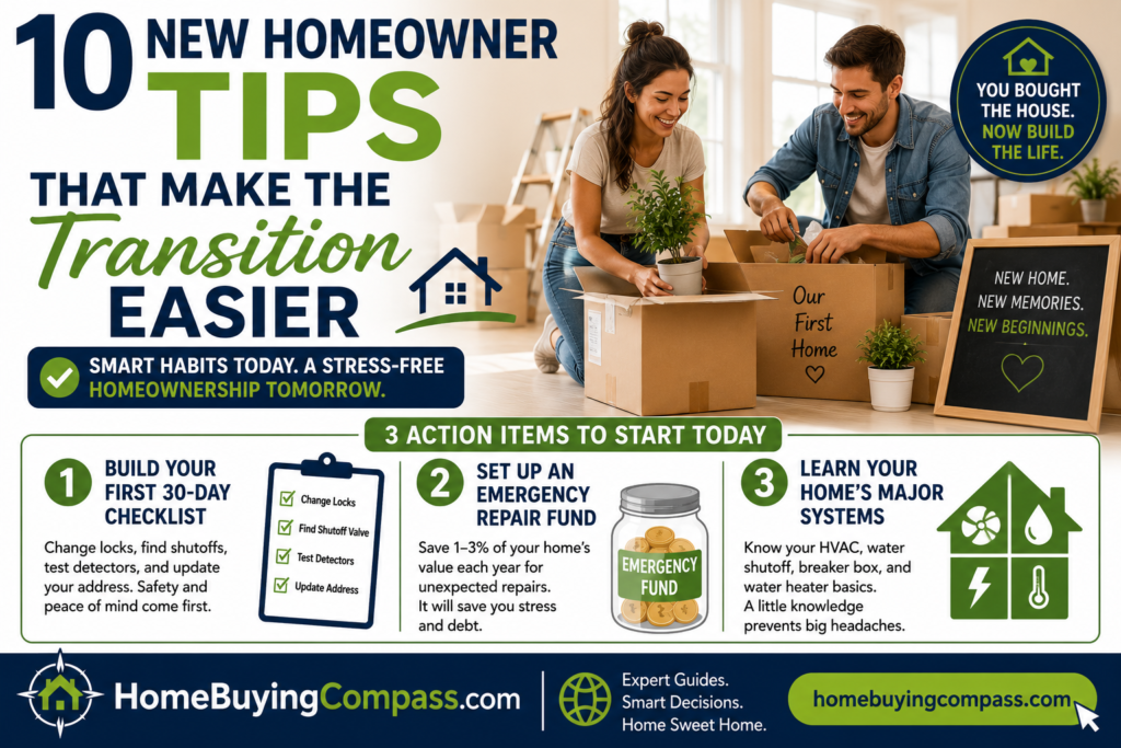 New homeowners unpacking boxes in their first home