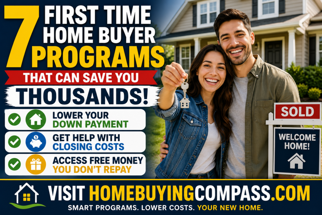 Happy first time home buyer holding house keys in front of new home