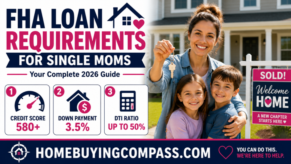 Single mom smiling while holding keys to her new home after FHA loan approval